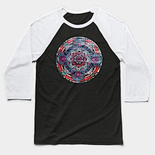 Raspberry Mandala Baseball T-Shirt